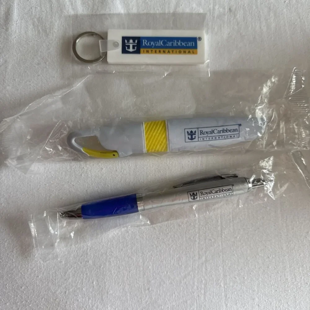 Royal Caribbean New Adjustable Mesh Hat, Note Pad, Keychain, Pen, Highlighter